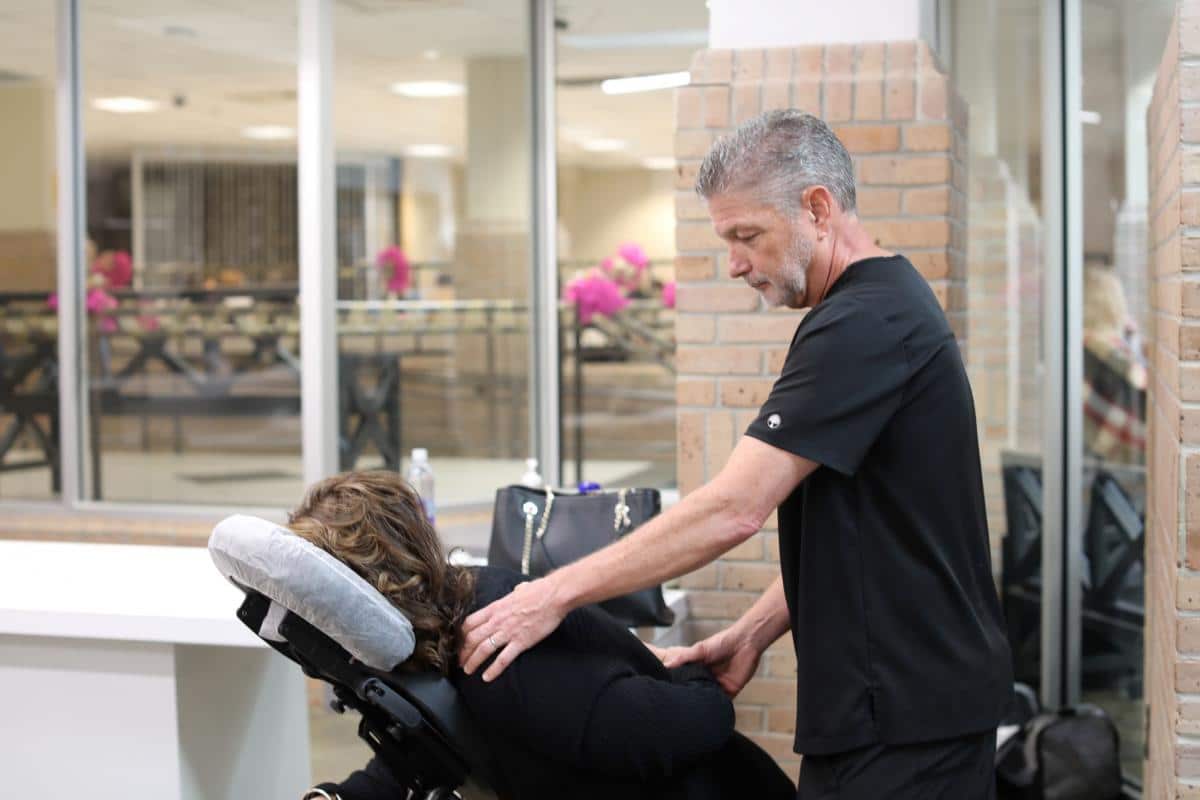 Chair Massages were available from PRCC Massage Therapy students