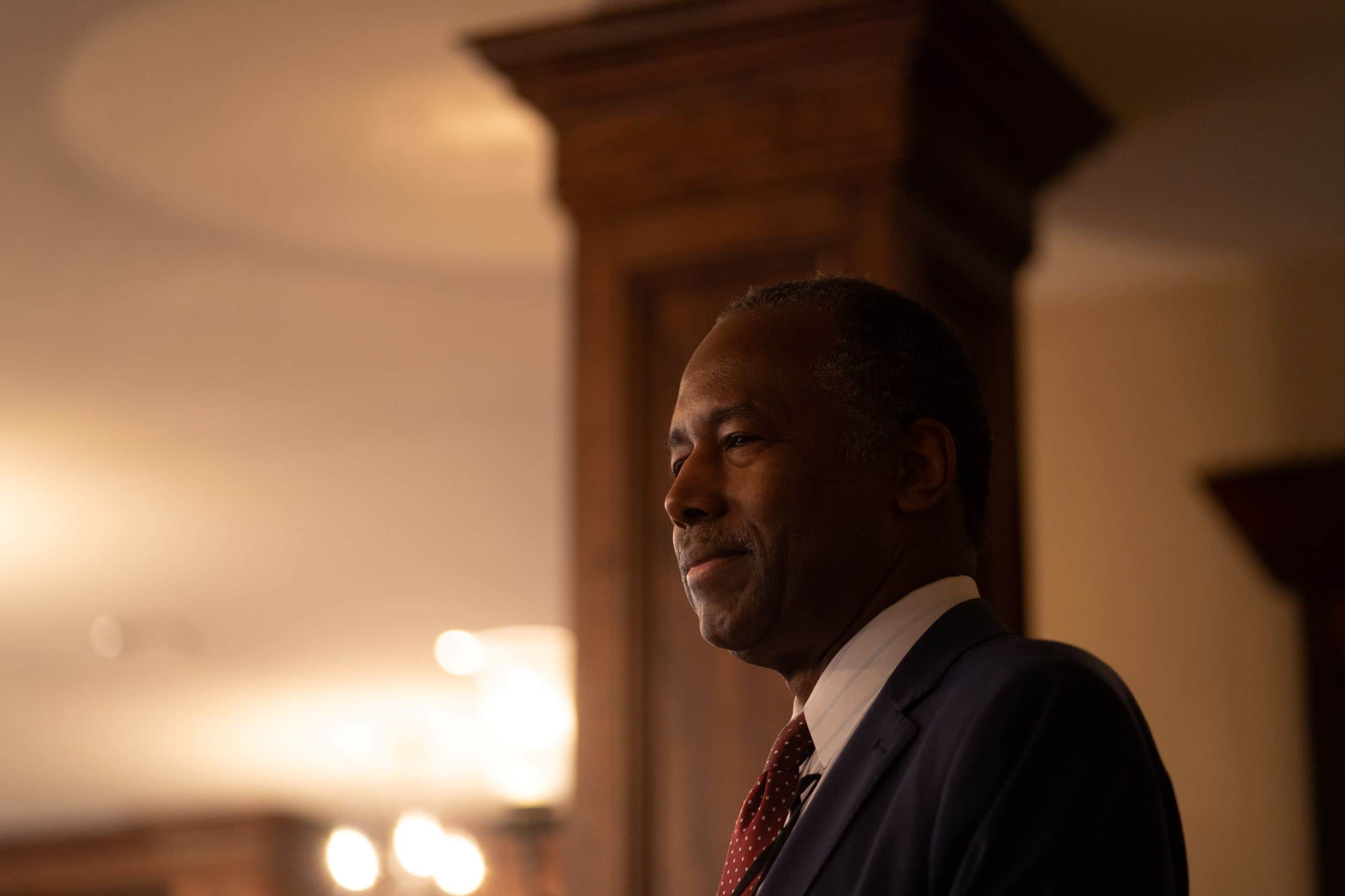 Dr Ben Carson inside the Brownstone Center for the Arts at PRCC