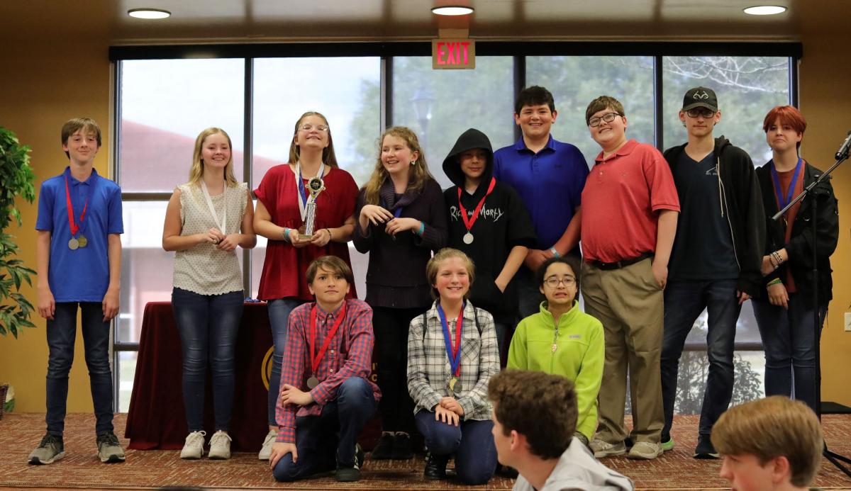 Gulf South Regional B Division Second Place Team from Pearl River County Middle School