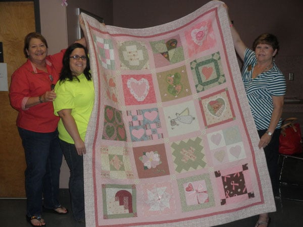 Pink Hearts Quilt