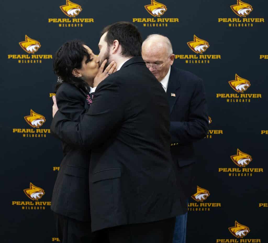 Monica Amaya and Tim Polley kiss after getting married by at FCC by Dr. Benny Hornsby
